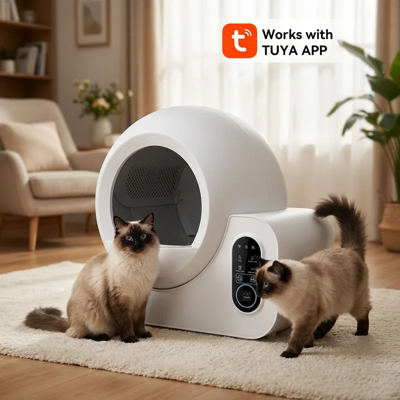 OEM Self-Cleaning Cat Litter Box 70L APP – Wholesale Manufacturer