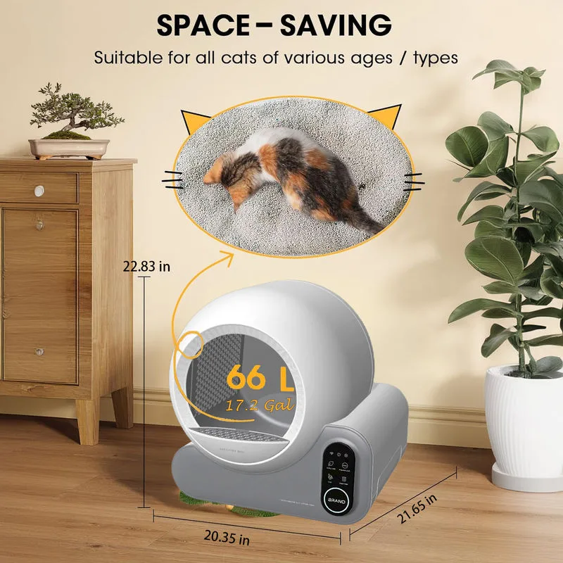 Caja de Arena Autolimpiante para Gatos OEM 70L con APP – Fabricante para Venta al por Mayor