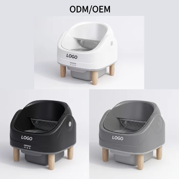 Offene Smart-Katzenklo mit Selbstreinigung, App-Steuerung, dualen Sicherheitssensoren, 70L