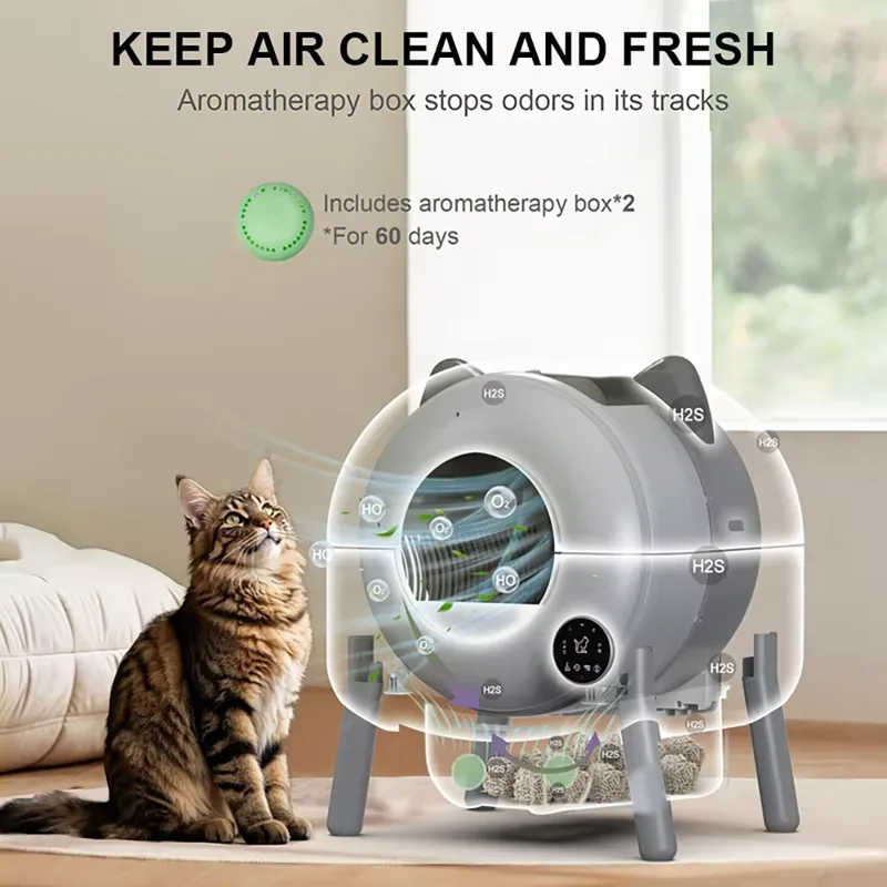 OEM Automatische selbstreinigende Katzentoilette, Smart-APP-gesteuert, geruchsfrei