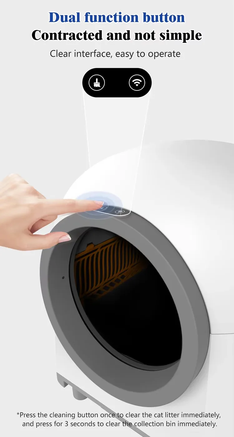 Neue automatische Katzentoilette mit APP-Steuerung, Geruchsentfernung, Smarte Katzentoilette mit Selbstreinigung - detail