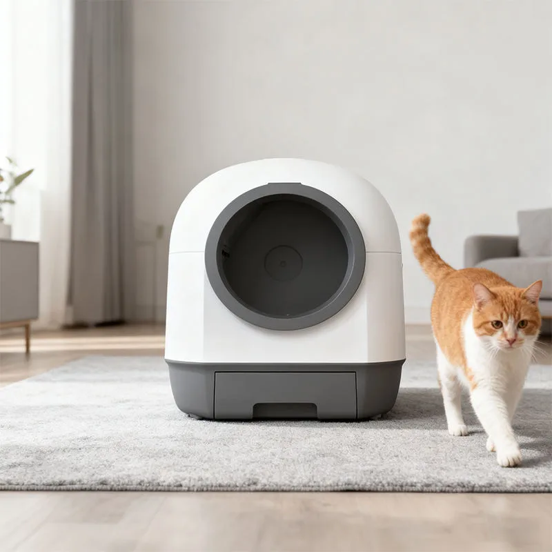 Neue automatische Katzentoilette mit APP-Steuerung, Geruchsentfernung, Smarte Katzentoilette mit Selbstreinigung