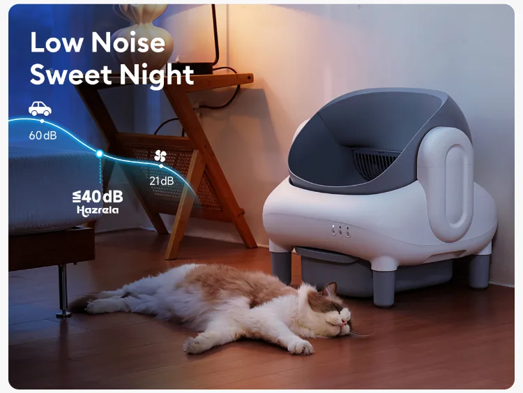 Automatic Self-Cleaning Smart Cat Litter Box 35L Plastic Drum Safety Protection - detail