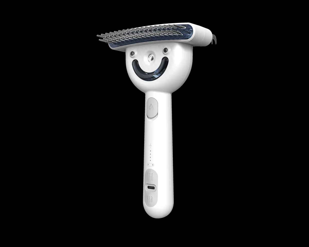 Pet Steam Brush Double-Sided Rechargeable Grooming Massage Brush Two Spray Levels - detail