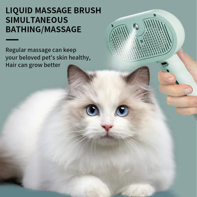 Cepillo Peine a Vapor Portátil para Gatos Removedor de Pelo Herramienta de Aseo y Deshilachado - detail