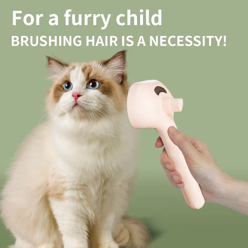Portable Steam Cat Comb Brush Pet Hair Remover Deshedding Grooming Tool - detail