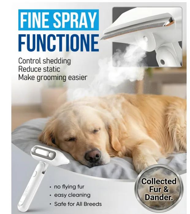 Selbstreinigendes Tierpflege-Set Wasserspray Akku-Bürste für Hunde und Katzen - detail