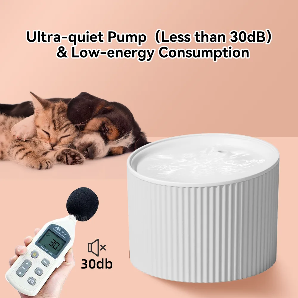 Fuente de Agua Ultra Silenciosa para Gatos 67oz/2L con Filtro de Carbón para Gatos y Perros Pequeños - detail