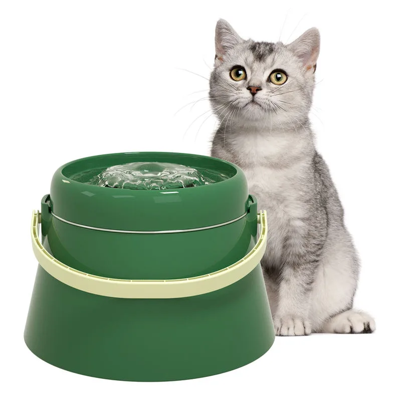 Fontaine à eau pour chat en acier inoxydable – Distributeur automatique d'eau pour animaux avec bol