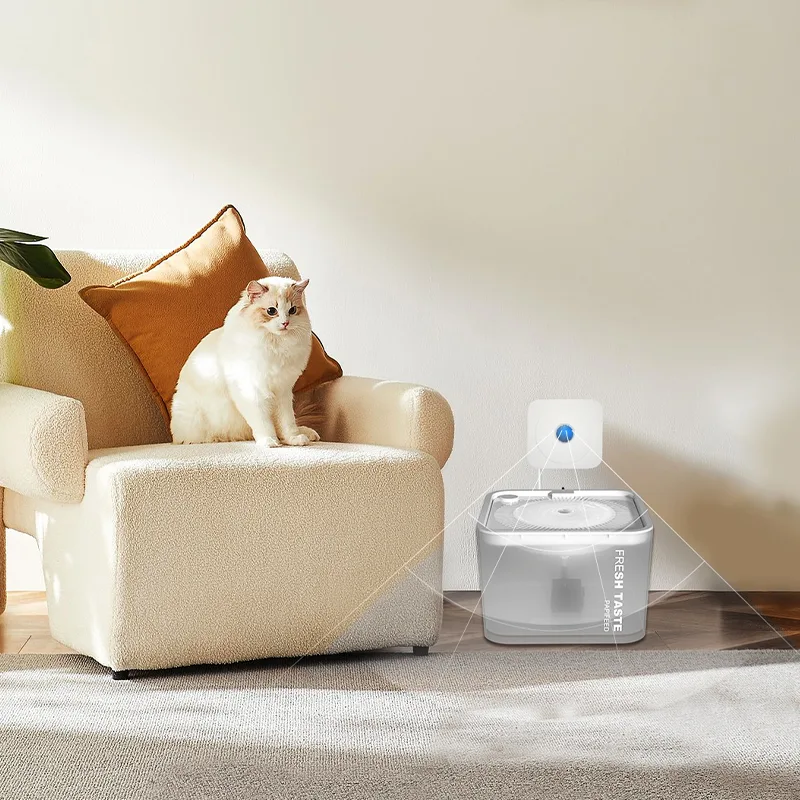 Custom LOGO Smart Automatic Pet Water Fountain 2.5L Intelligent Sensor with Filter - detail