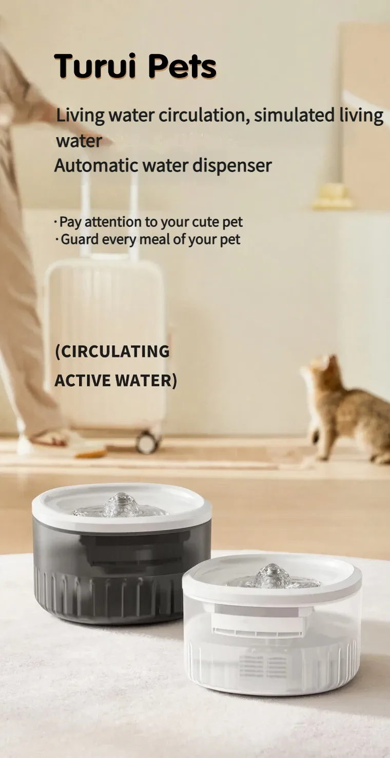 Fuente automática de agua para gatos – Dispensador de agua para mascotas con circulación - detail