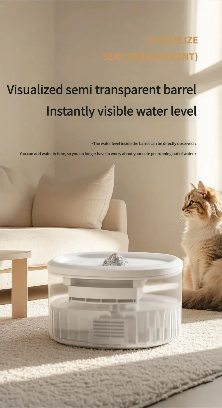 Fuente automática de agua para gatos – Dispensador de agua para mascotas con circulación - detail