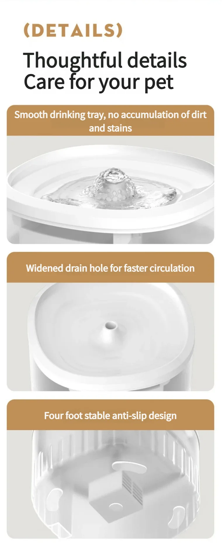 Fuente automática de agua para gatos – Dispensador de agua para mascotas con circulación - detail
