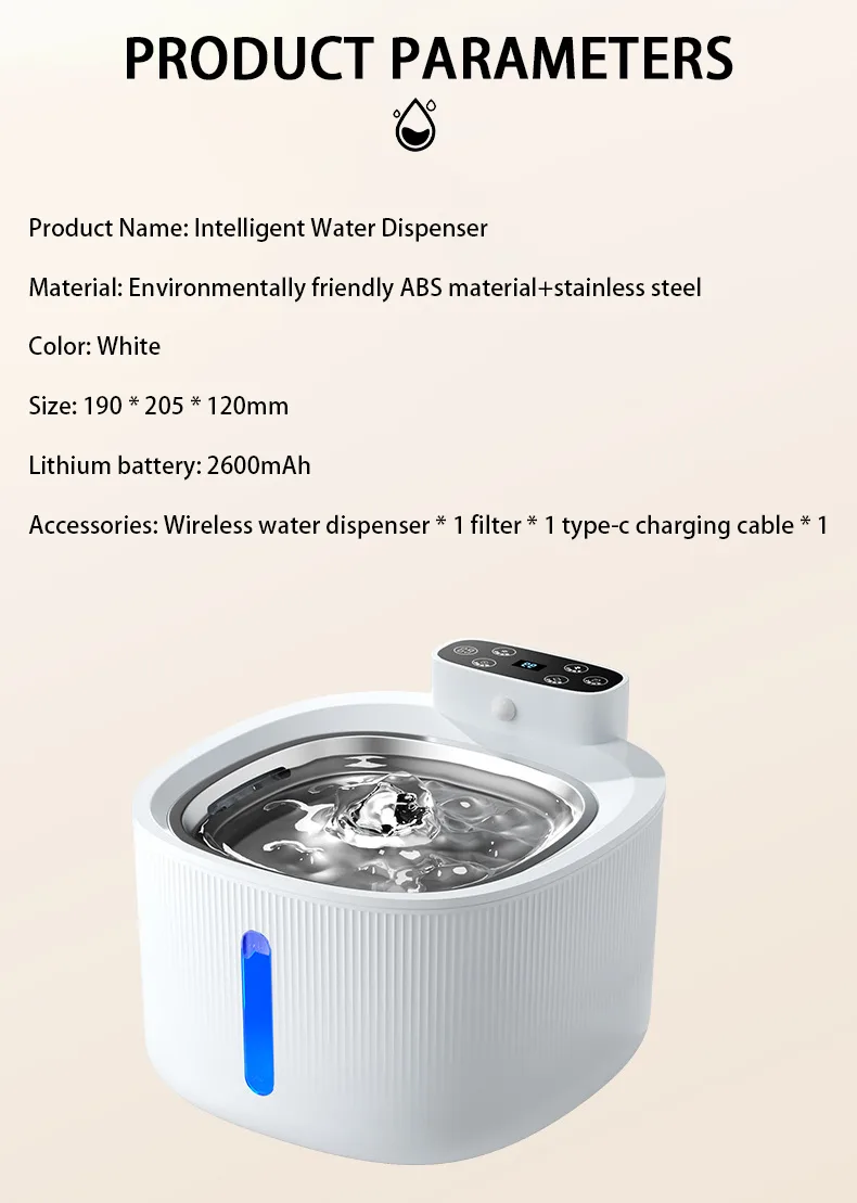 Fonte Inteligente de Grande Capacidade para Animais de Estimação — Bebedouro Automático para Gatos - detail