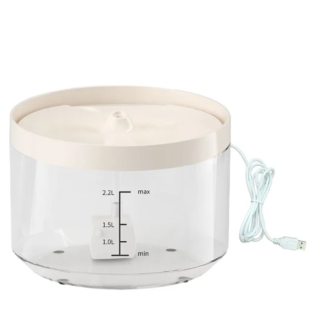 2.2L Haustier-Trinkbrunnen, ultraleise, automatisch, Kohlefilter, frischer Wasserhahn - detail
