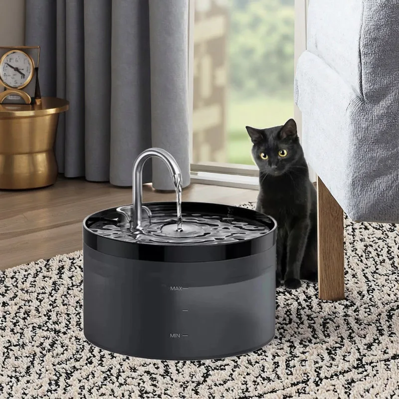 2.2L Haustier-Trinkbrunnen, ultraleise, automatisch, Kohlefilter, frischer Wasserhahn