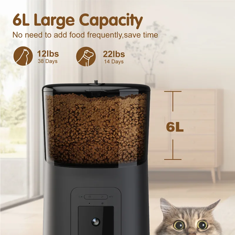 Großhandel Smarte Katzenfütterung 6L Kamera – OEM Private Label Hersteller - detail