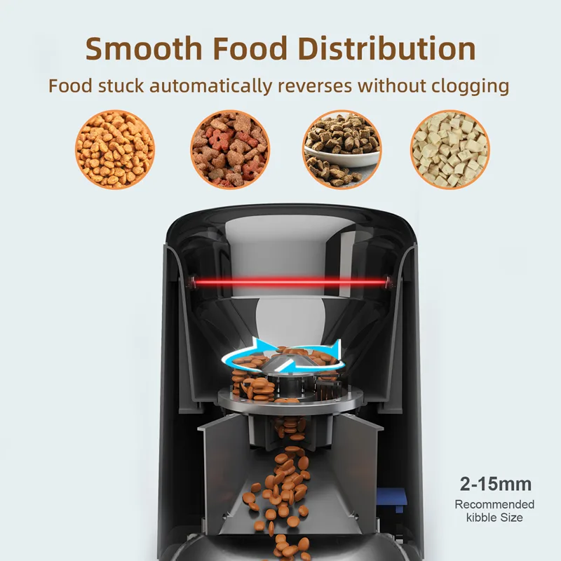 OEM Private Label Smart Pet Feeder 6L with Camera Remote Control Cat Dog - detail