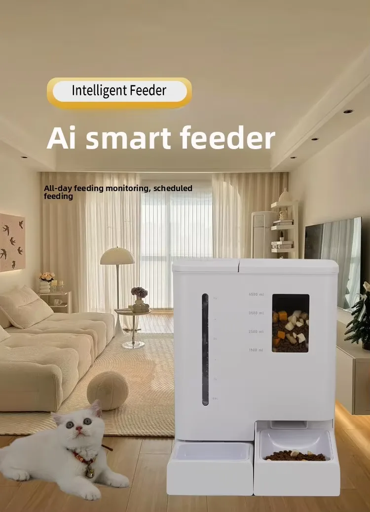 WiFi-APP-gesteuerter automatischer intelligenter Futterspender für Haustiere mit Kamera - detail