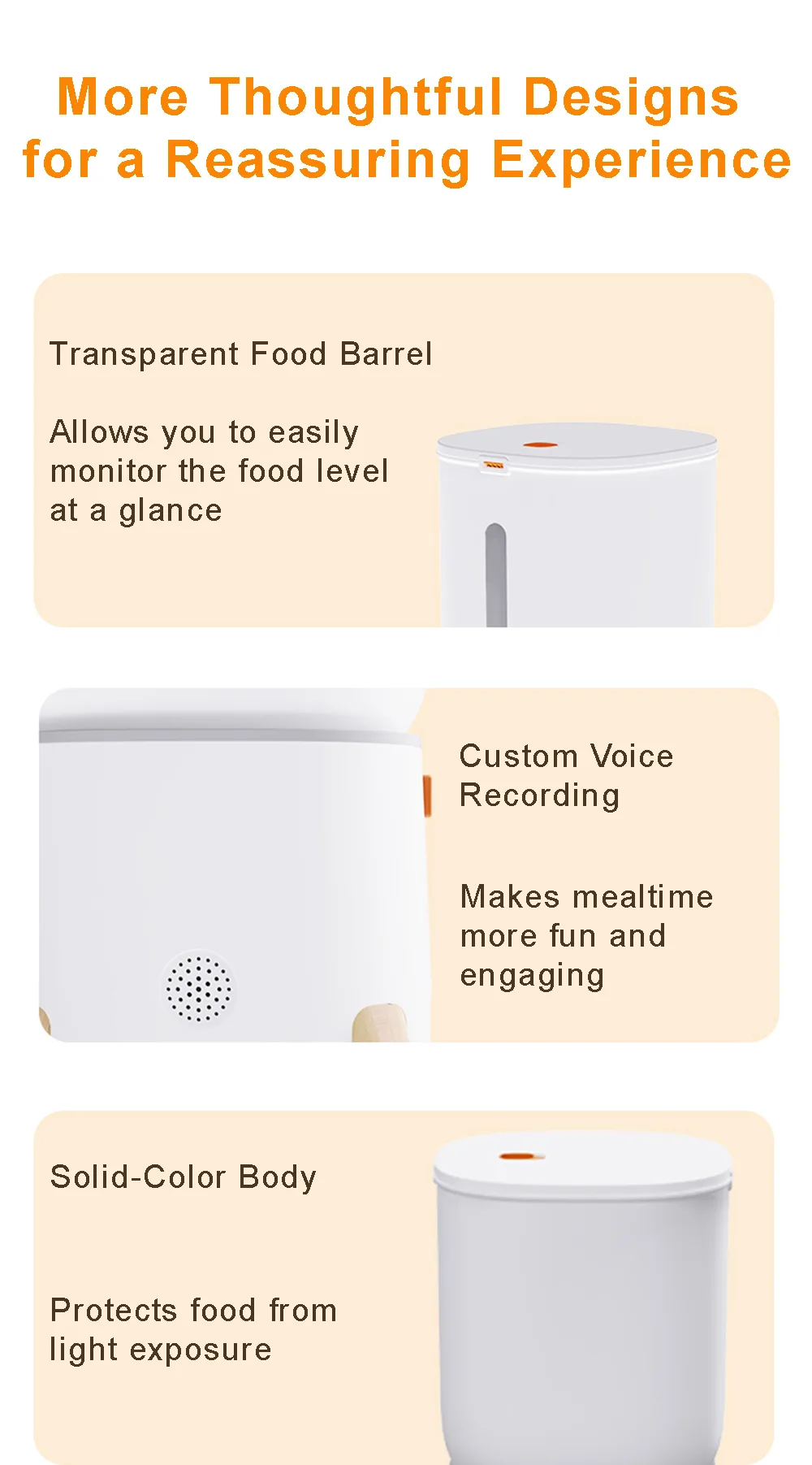 Smart Futtermittelautomat 5L Große Kapazität, WiFi APP-Steuerung, Trockenfutter-Spender - detail