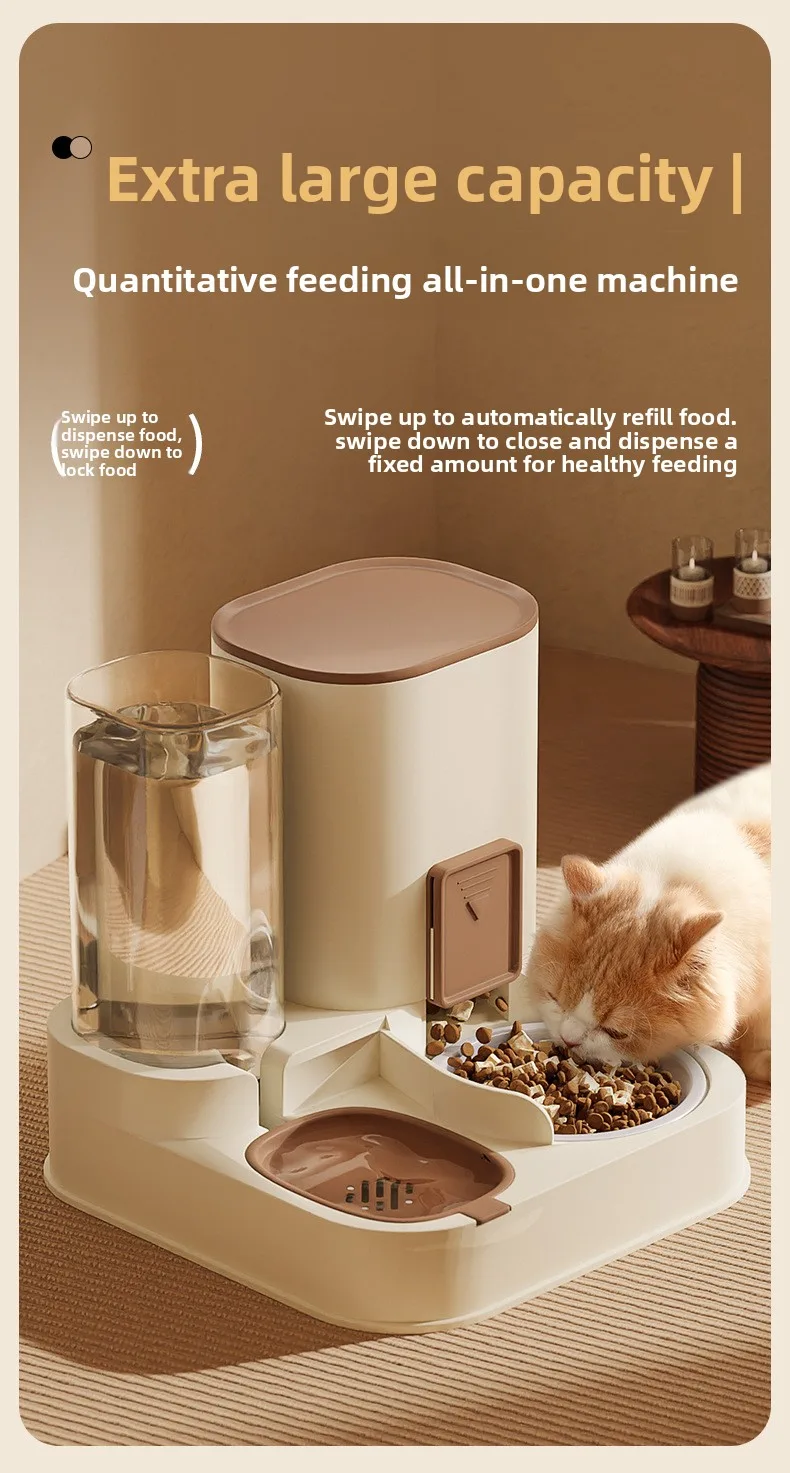 Automatischer Futterspender und Trinkbrunnen All-in-One für Katzen und Hunde – Großhandel - detail