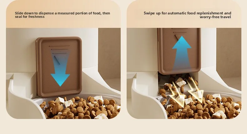Automatischer Futterspender und Trinkbrunnen All-in-One für Katzen und Hunde – Großhandel - detail