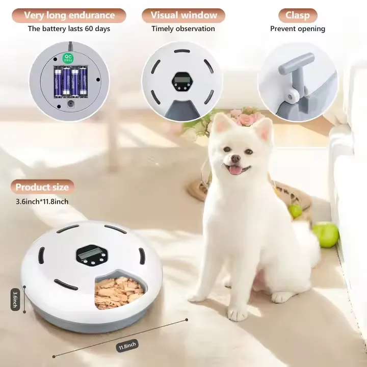 Distributeur automatique intelligent d'aliments humides avec minuterie et conservation de la fraîcheur pour chats et chiens - detail