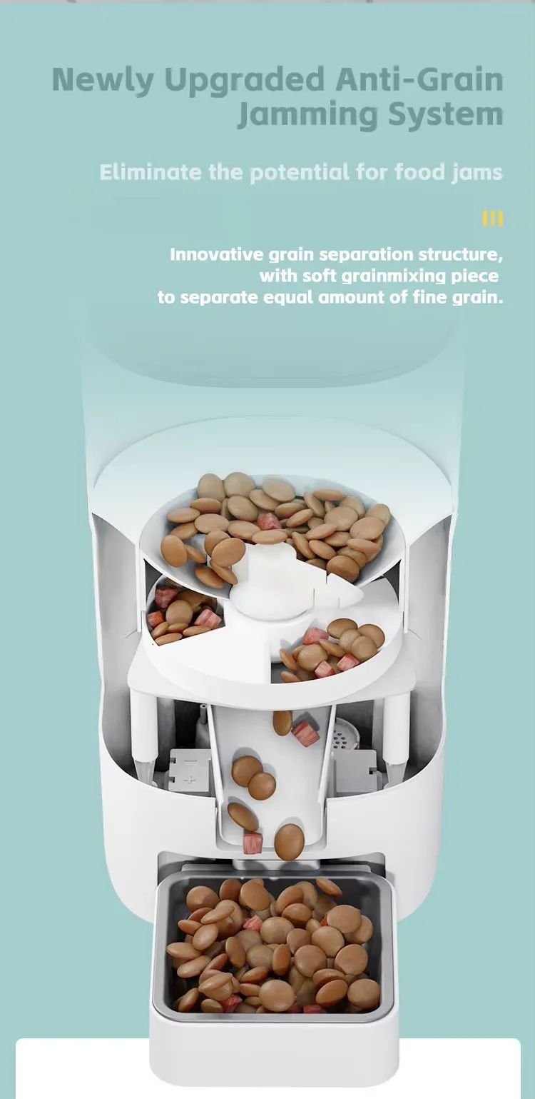6L Smarter Futtermittel-Automatenfutter mit APP-Steuerung, zeitgesteuerte Portionsgabe, automatischer Futterspender für Katzen und Hunde - detail