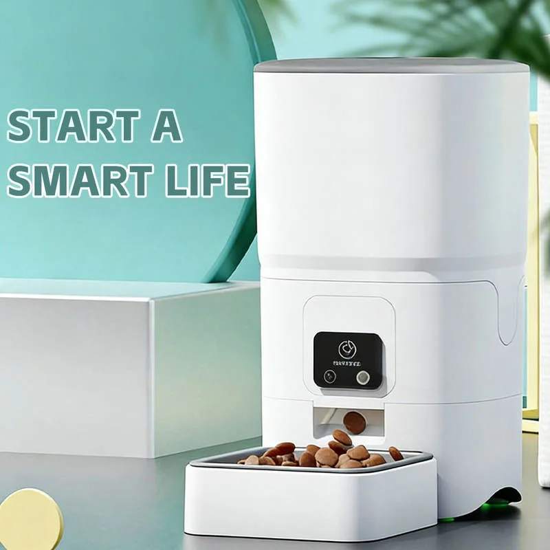 6L Smarter Futtermittel-Automatenfutter mit APP-Steuerung, zeitgesteuerte Portionsgabe, automatischer Futterspender für Katzen und Hunde