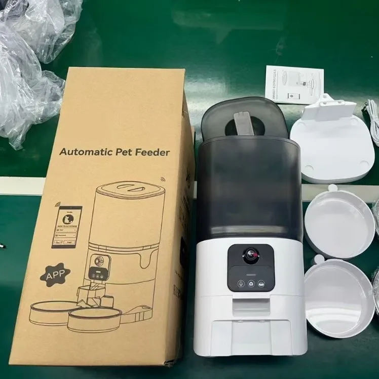 6L Smarter Futtermittel-Automatenfutter mit APP-Steuerung, zeitgesteuerte Portionsgabe, automatischer Futterspender für Katzen und Hunde