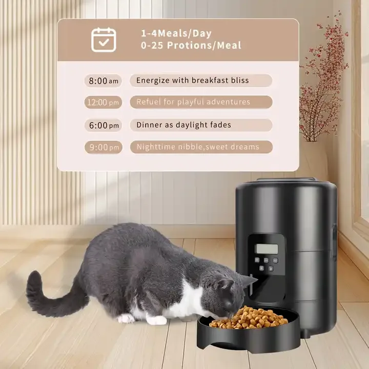 2L Smart Pet Feeder Auto Cat Food Dispenser Dry Food Bowl Button Control - detail