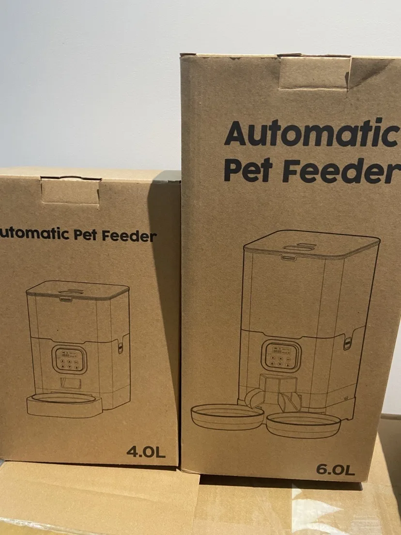 4L/6L OEM Dual Bowls Automatic Cat Feeder with Camera TUYA APP Stainless Bowl - detail