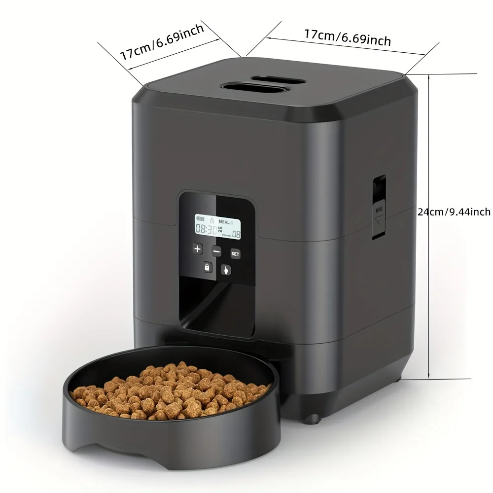 2L Intelligenter Katzenfutterautomat – Automatischer Trockenfutterspender für Hunde mit Timer und APP-Steuerung - detail
