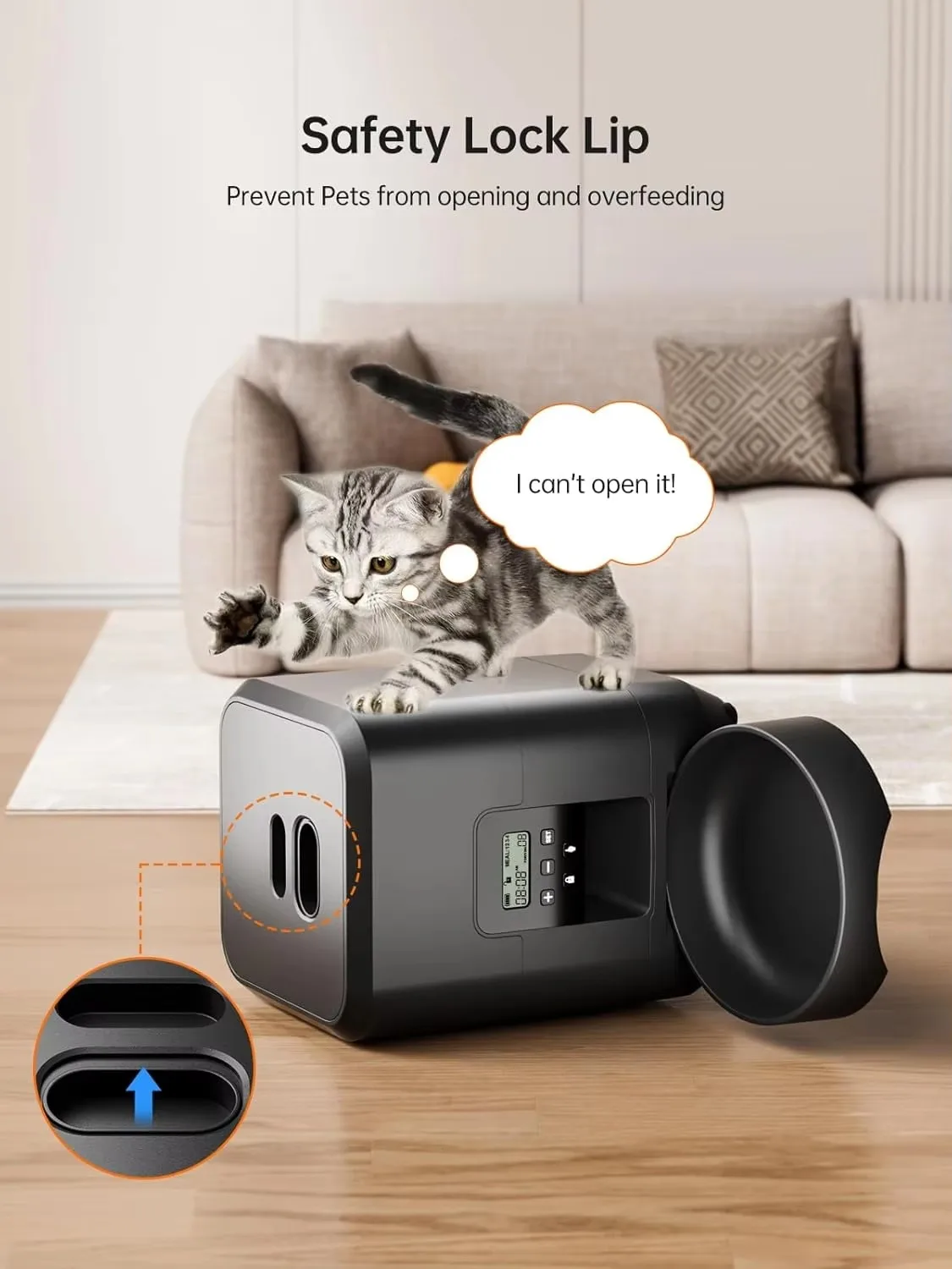 2L Smart Cat Feeder Automatic Dog Dry Food Dispenser Timed APP Control - detail