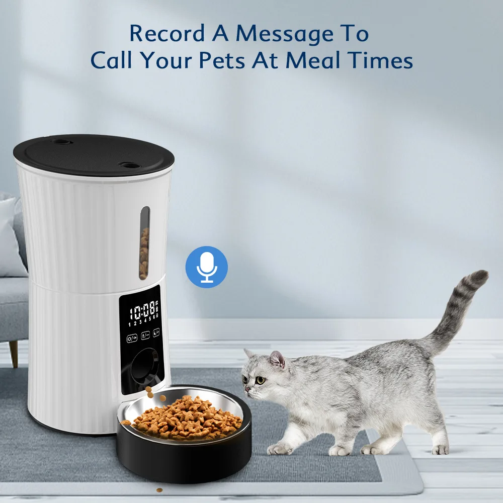 Comedero Automático para Mascotas con Triple Conservación y Tazón de Acero Inoxidable para Alimento Seco para Perros - detail
