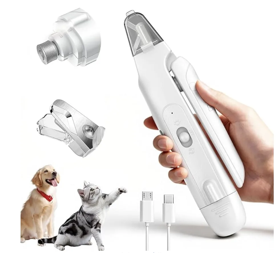 2-in-1 wiederaufladbarer automatischer Nageltrimmer für Haustiere – umweltfreundliches Pflegetool - detail