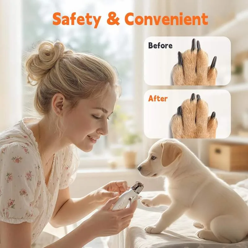 2-in-1 wiederaufladbarer automatischer Nageltrimmer für Haustiere – umweltfreundliches Pflegetool