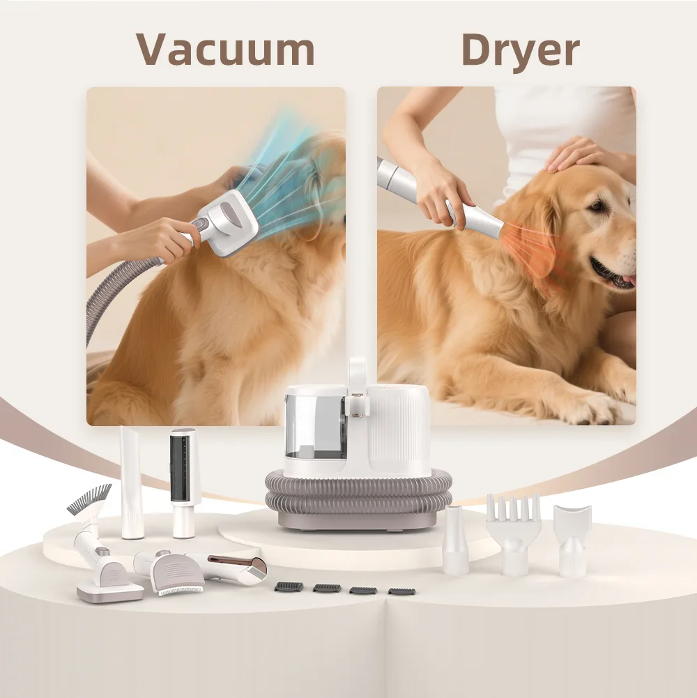 Kit Aspiradora Secadora Cepillo Slicker de Deshedding para Aseo de Perros y Gatos - detail