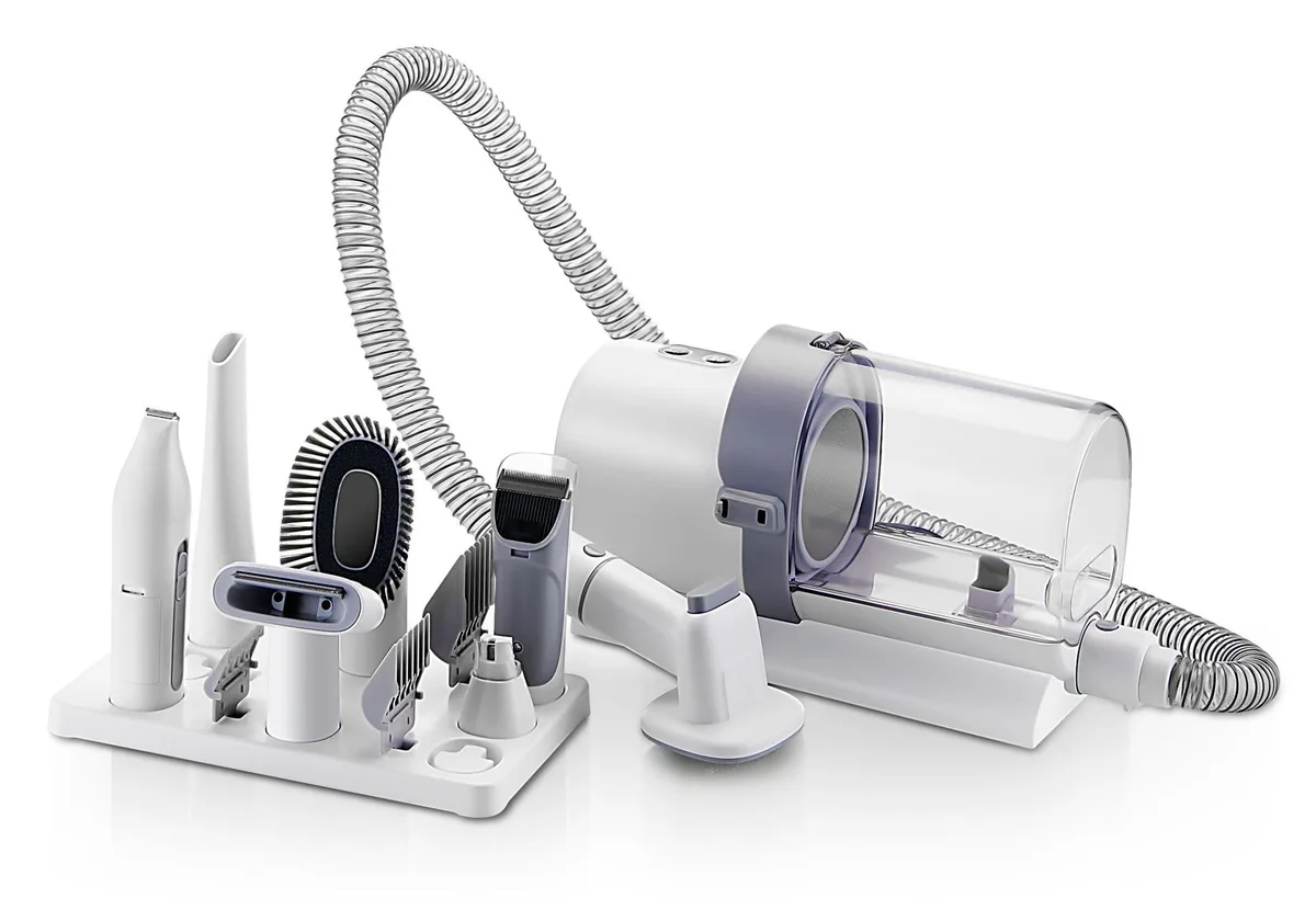 Kit d'aspirateur de toilettage pour animaux tondeuse électrique brosse cardée pour chien et chat - detail
