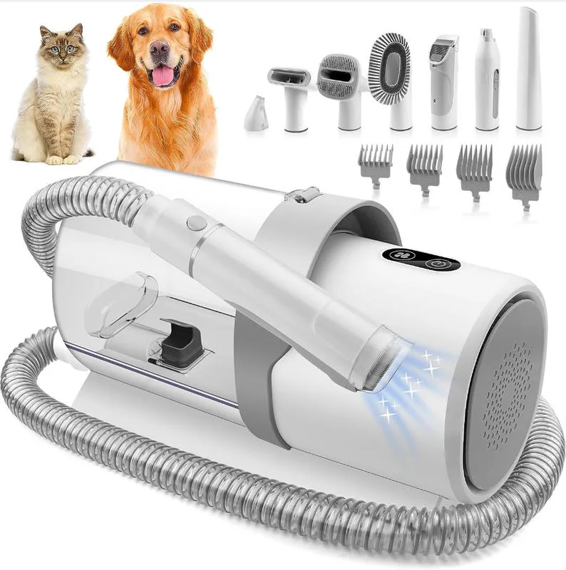 Tierpflege-Saugstaubegerät Elektrischer Schermaschine-Pinsel-Kit für Hund und Katze