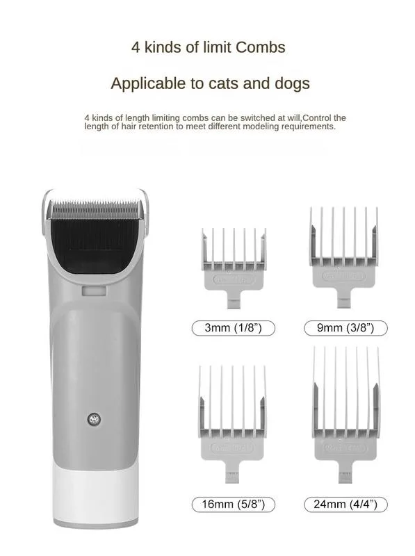 Kit d'aspirateur de toilettage pour animaux tondeuse électrique brosse cardée pour chien et chat