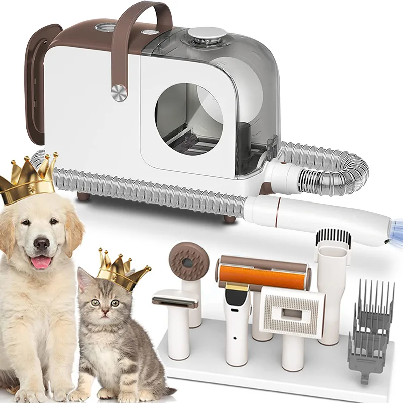 Tierstaubsauger Elektrische Schermaschine Slicker-Pflegebürste Set für Hund und Katze