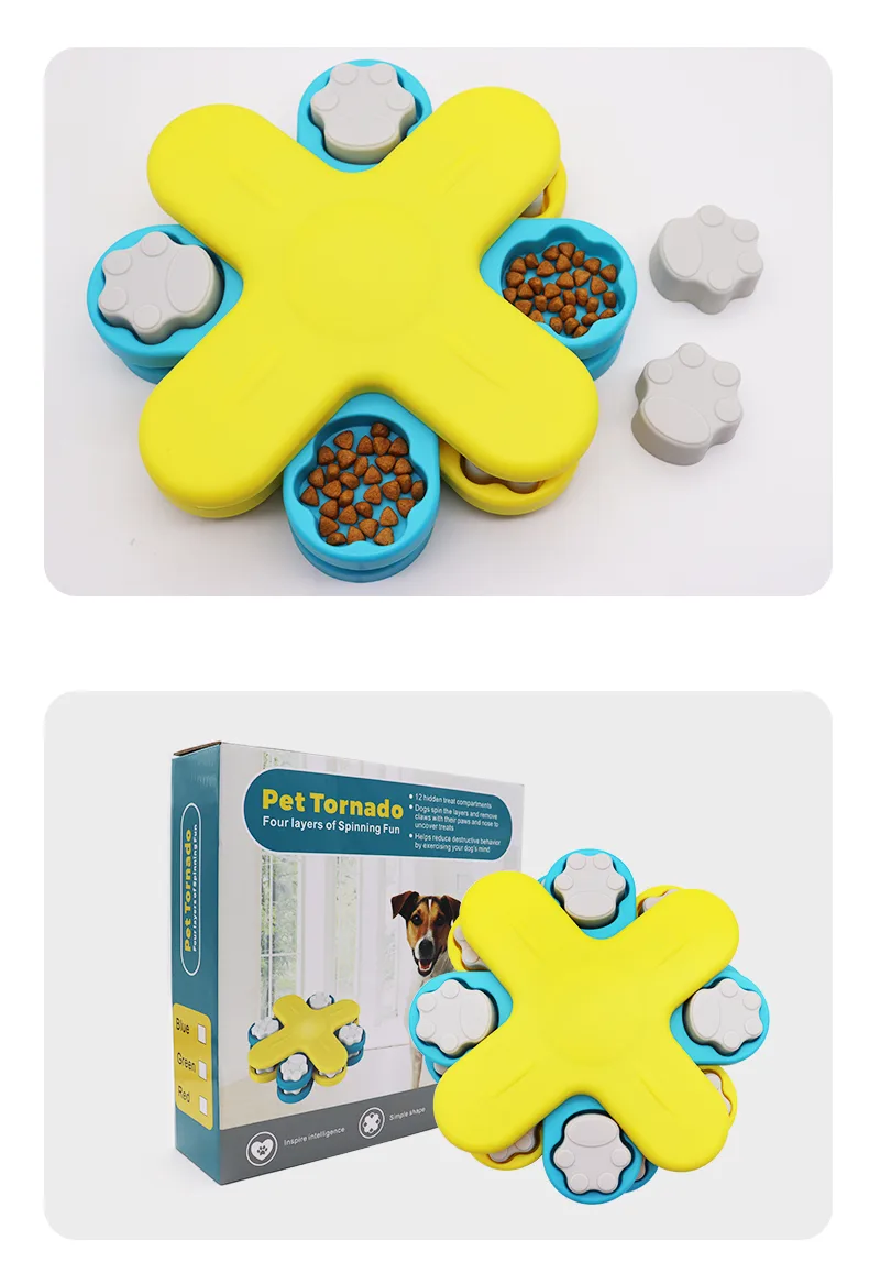 Interaktiver Hundeleckerli-Spender Puzzle-Spielzeug Slow Feeder IQ-Training - detail