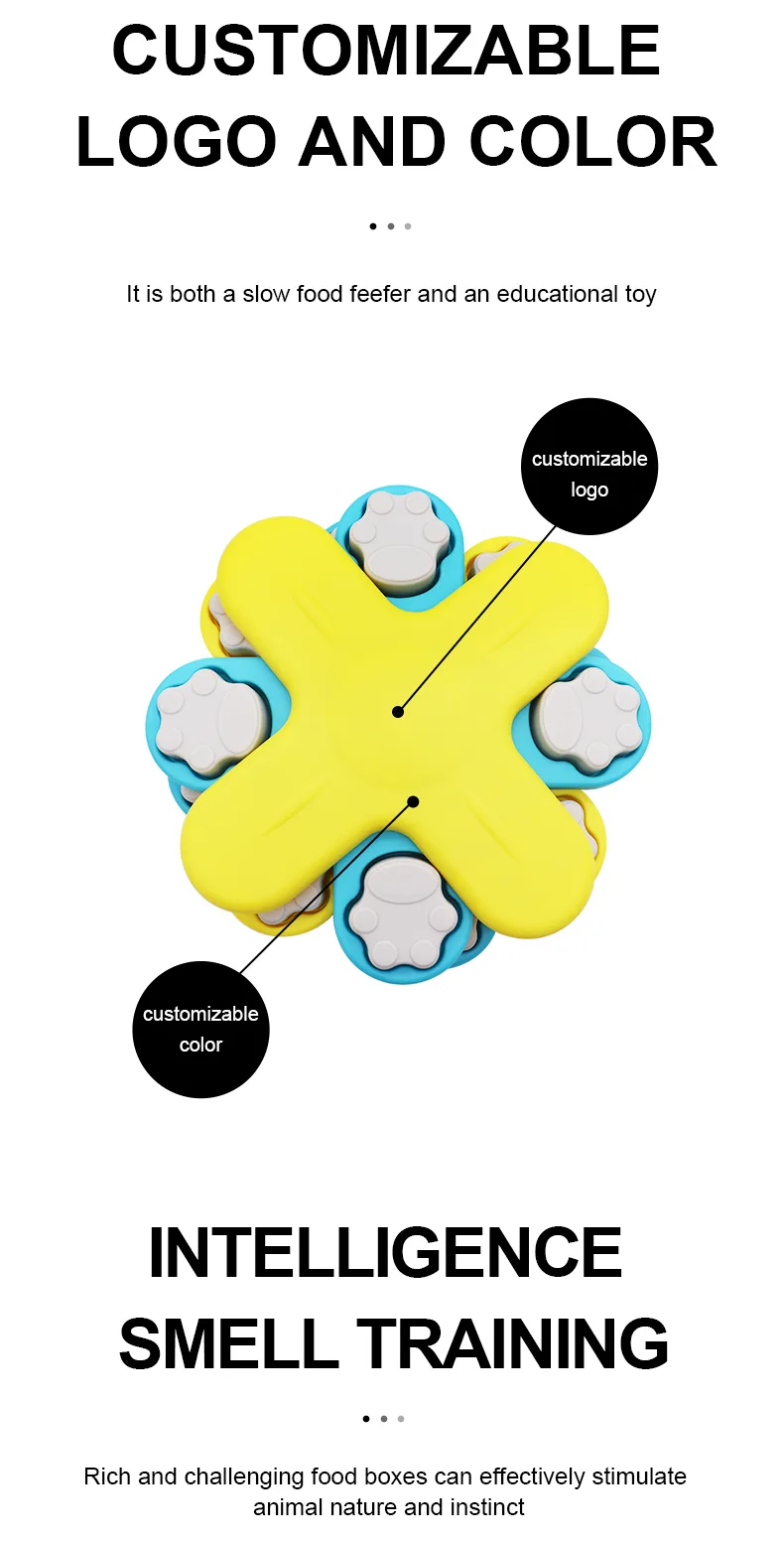 Interactive Dog Treat Dispenser Puzzle Toy Slow Feeder IQ Training - detail