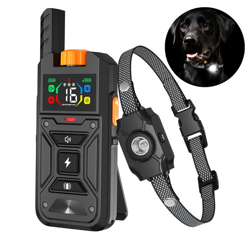 IPX6 wasserdichtes Hundetrainingshalsband mit Smart-Fernbedienung und LED-Licht