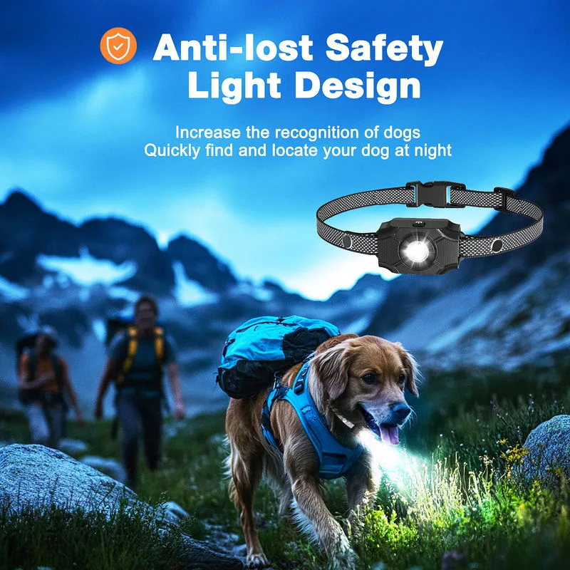 Collare educativo per cani impermeabile IPX6 con telecomando smart e luce LED