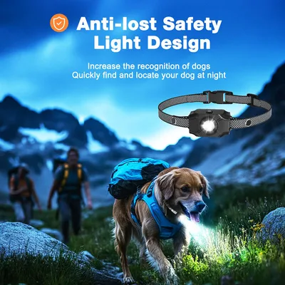 IPX6 Waterproof Dog Training Collar Smart Remote Control with LED Light